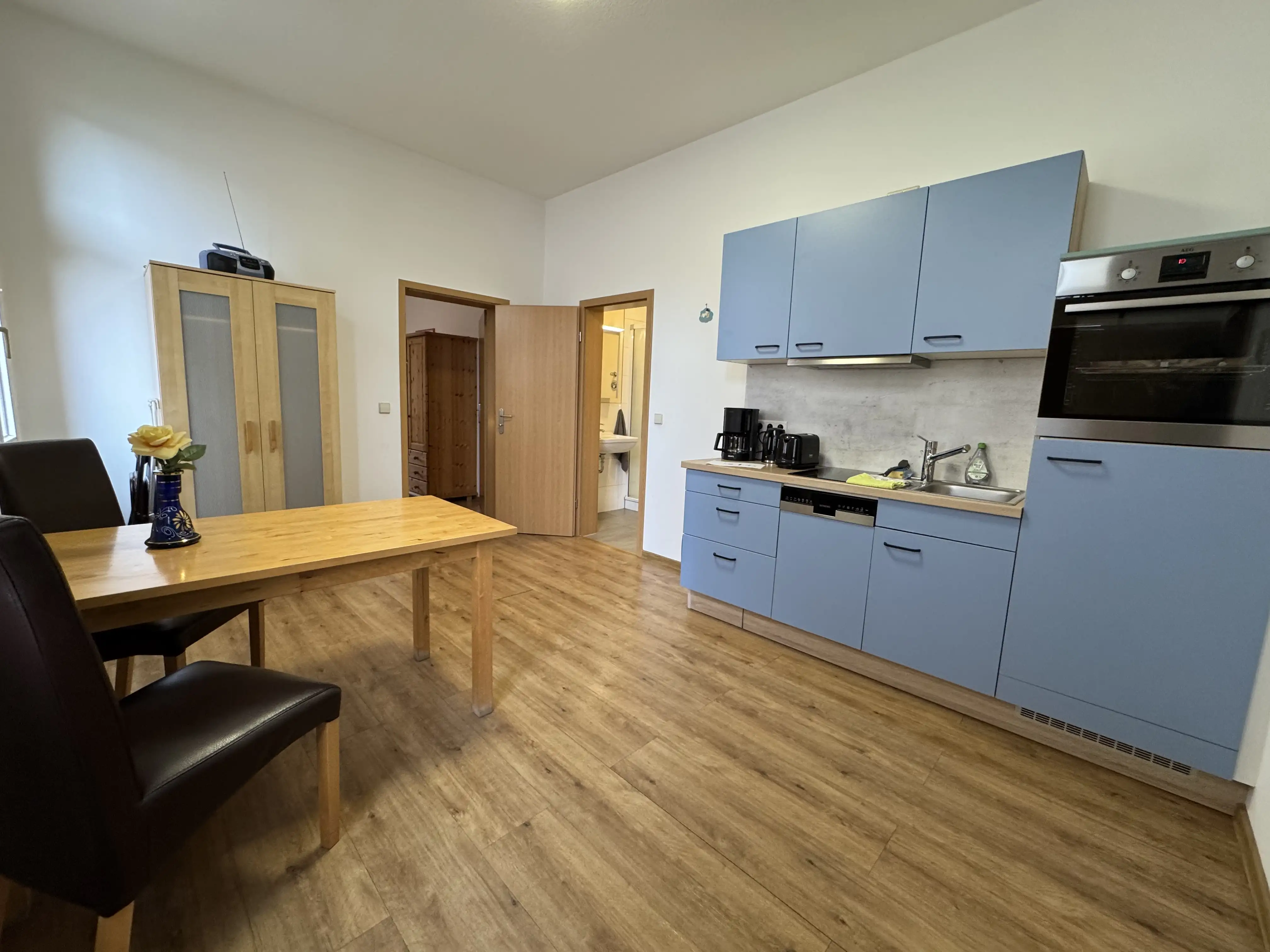 Küche der Ferienwohnung in Weimar